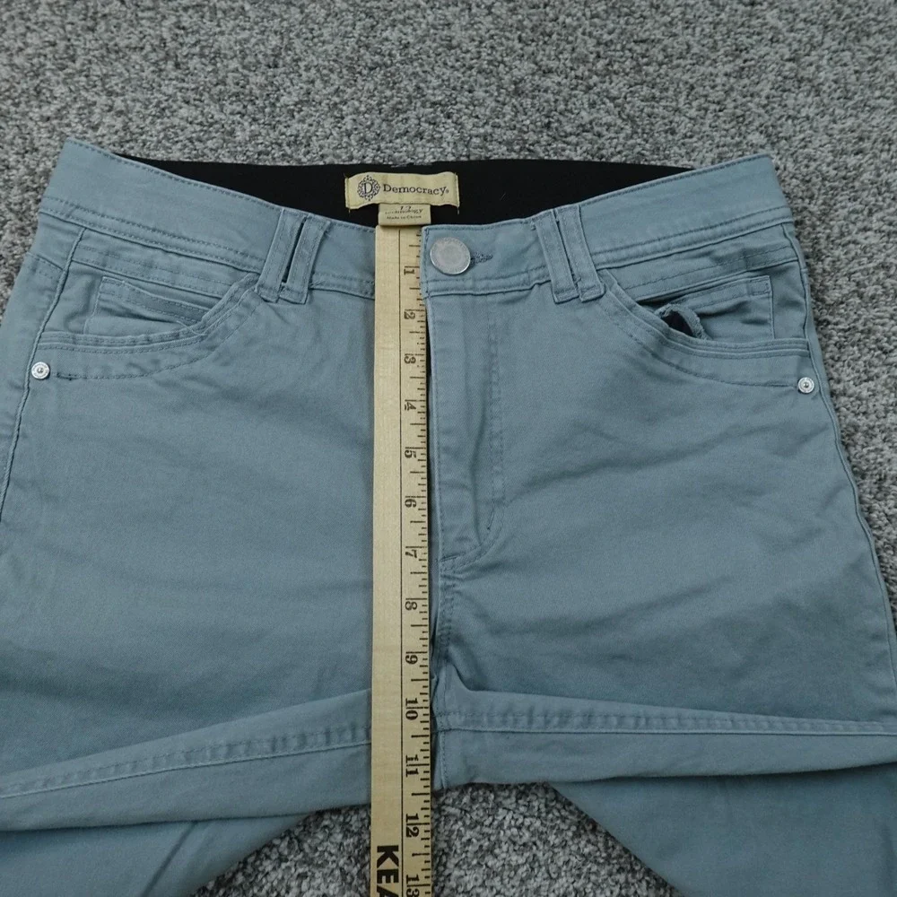 Democracy Pants Womens 12 Blue Ab Technology Skinny Stretch Chino Slim Fit